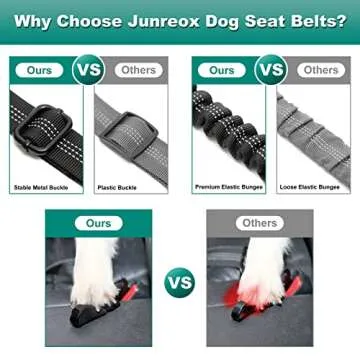 Buy Junreox Adjustable Dog Seat Belt for Safety & Comfort