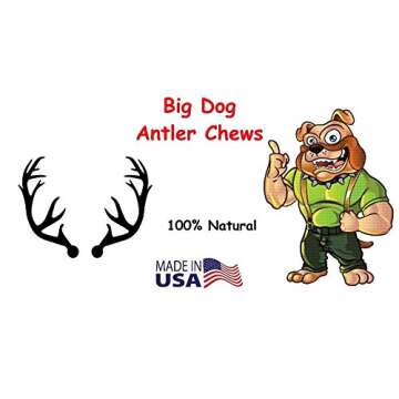 Premium Deer Antler Pieces - Dog Chews - Antlers by The Pound, One Pound - Six Inches or Longer - Medium, Large and XL - Happy Dog Guarantee!
