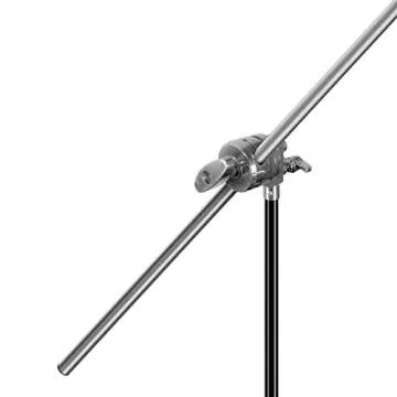 LimoStudio Heavy Duty Grip Head for Light Stand Tripod, Multi Functional Chrome, Extension Boom Arm, Swivel Head Clamp Backet Adapter, Reflector Holder for Photo Lighting Equipment, AGG1717
