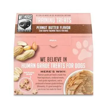 Wet Noses Little Stars Dog Training Treats – for All Pet Sizes, Breeds – All-Natural Puppy Treat – 100% Human-Grade – Delicious Snacks to Train Dogs, Puppies – Peanut Butter, 9 Oz.