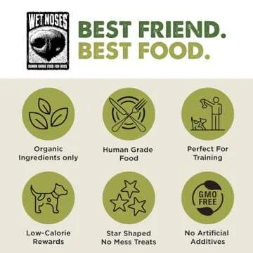 Wet Noses Little Stars Dog Training Treats – for All Pet Sizes, Breeds – All-Natural Puppy Treat – 100% Human-Grade – Delicious Snacks to Train Dogs, Puppies – Peanut Butter, 9 Oz.