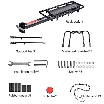Instellar Quick Release Bike Cargo Rack Durable Aluminum Alloy