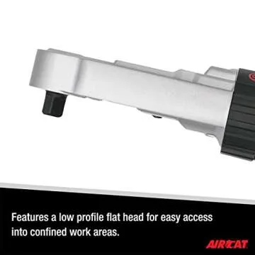 AIRCAT Pneumatic Tools 809-SH: Sealed Flat Head Ratchet 350 RPM, 60 ft-lbs Maximum Torque - 3/8-Inch