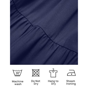 ZESICA Women's Flutter Summer Midi Dress in Royal Blue