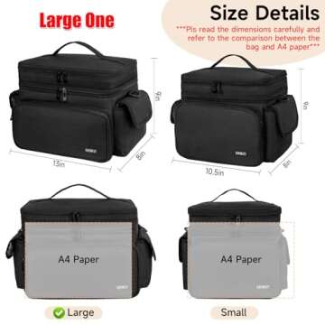 LEFOR·Z Large Sewing Supplies Organizer - Portable Double-Layer Case