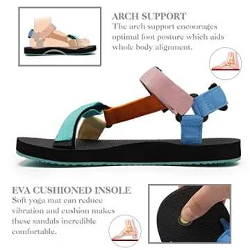 WateLves Womens Sport Sandals for Hiking and Beach