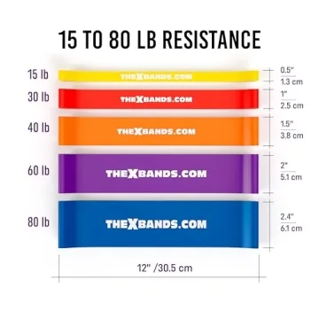 Durable X Bands Booty Resistance Bands Set of 5