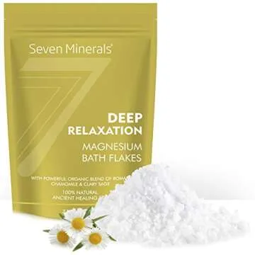 Deep Relaxation Magnesium Chloride Flakes 3lb – Absorbs Better Than Epsom Salt - Unique Full Bath Soak Formula for Stress and Relaxing - with Roman Chamomile & Clary Sage