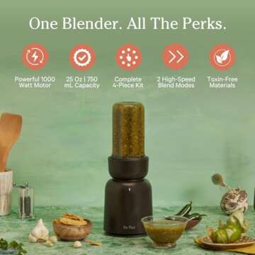 Our Place Splendor Blender - 1000W High-Power | Ultra-Sharp Blades | 2 Blending Modes | Includes 25 ...