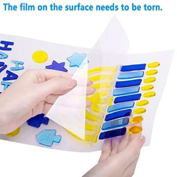 Watayo 3 Sheets Hanukkah Window Gel Clings-3D Hanukkah Decorations Gel Clings-Happy Hanukkah Gel Clings Menorah and Dreidel for Window Glass Decoration