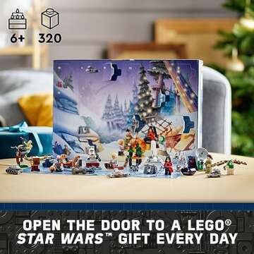 LEGO Star Wars 2023 Advent Calendar 75366 Christmas Holiday Countdown Gift Idea with 9 Star Wars Cha...