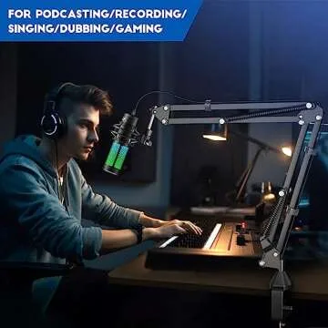 Microphone Arm Stand,Aokeo AK-35 Microphone Desk Stand-Microphone Suspension Boom Scissor Arm Stand For Blue Yeti,Blue Snowball iCE,QuadCast,Elgato
