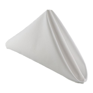 Stylish White Polyester Table Napkins - Easy Care & Durable
