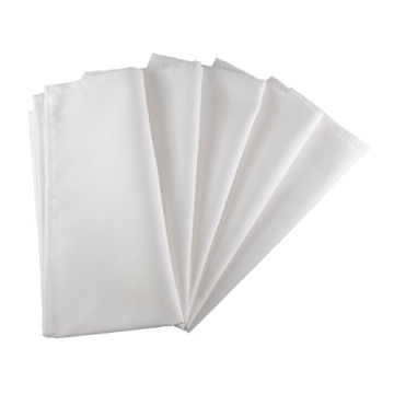 Stylish White Polyester Table Napkins - Easy Care & Durable
