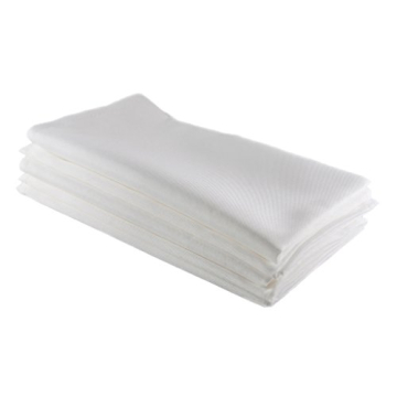 Stylish White Polyester Table Napkins - Easy Care & Durable