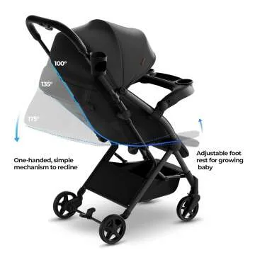 Mompush Lithe V2 Lightweight Travel Stroller with Tray