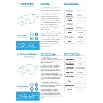 HOMCA Memory Foam Cervical Pillow, 2 in 1 Ergonomic Contour Orthopedic Pillow for Neck Pain, Contoured Support Pillows for Side Back Stomach Sleepers