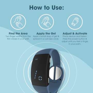 Reliefband Premier Anti-Nausea Wristband for Motion Sickness, Morning Sickness, Travel & Vomiting Relief - Motion Sickness Wristband FDA Cleared Drug-Free, Fast-Acting, Nausea Relief Band (Charcoal)