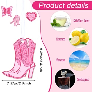 Preppy Scented Car Fresheners - 8 Pcs Pink Cherry Fragrance