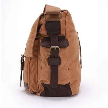 Berchirly Military Men Canvas Messenger Crossbody Bag Women Travel Bags For 17.3Inch Laptop