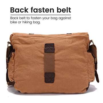Berchirly Military Men Canvas Messenger Crossbody Bag Women Travel Bags For 17.3Inch Laptop