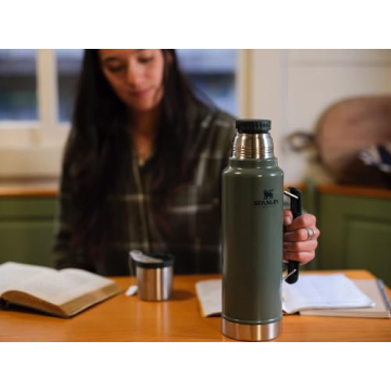 Stanley Classic Vacuum Insulated Bottle - 1.5 QT Camping Thermos