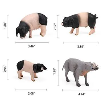 UANDME 12pcs Pig Figurines - Fun Miniature Farm Toys for Kids