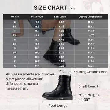 Vepose Women's Combat Ankle Black Flat Boots, Military Fashion 925 Booties Inner Zipper, Waterproof Lace up Boot, Soft Synthetic Leather Biker Booties, Size 10M US(CJY925 Black 10)