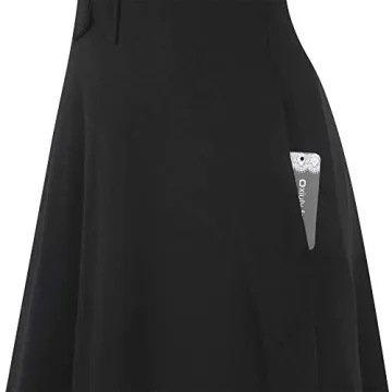 oxiuly Vintage Bow Tie V-Neck A-Line Dress with Pockets