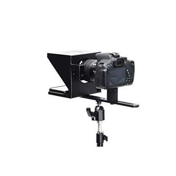 Little Prompter, The Original Compact Personal Teleprompter for Video Production. No Studio Required. Perfect for DSLRs, Webcams, and Built-in Laptop Cameras. Use with iOS or Android.