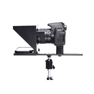 Little Prompter, The Original Compact Personal Teleprompter for Video Production. No Studio Required. Perfect for DSLRs, Webcams, and Built-in Laptop Cameras. Use with iOS or Android.