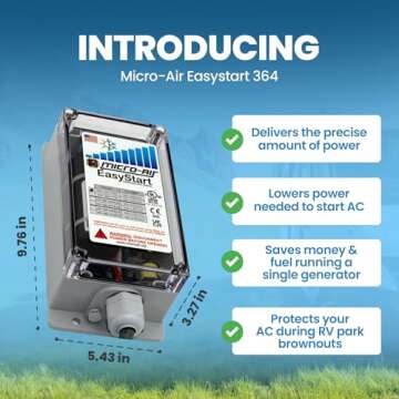 Micro-Air Easystart 364, Marine Air Conditioner Soft Start for RV Automotive Air Conditioner Compres...