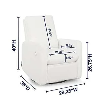 GAP babyGap Cloud Recliner with LiveSmart Evolve - Sustainable Performance Fabric, Artic