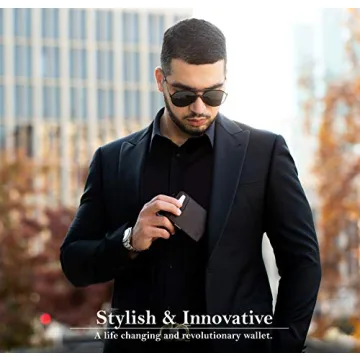 SERMAN BRANDS Money Clip Wallet - Slim RFID Minimalist Design