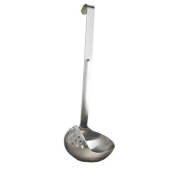 Amco Stainless Steel Straining Ladle for Versatile Cooking