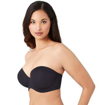 Wacoal Women's Red Carpet Strapless Bra, Black, 30D