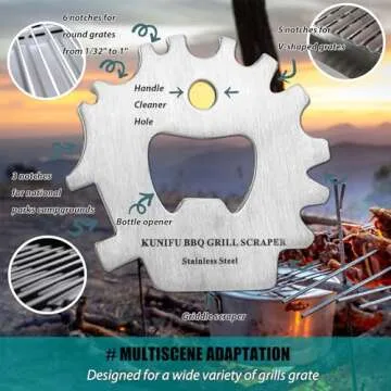BBQ Grill Scraper - Safe, Versatile, Ideal Gift for Grilling