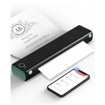 Phomemo M08F Portable Printers Wireless for Travel, Thermal Printer Support 8.5" X 11" US Letter, Bl...