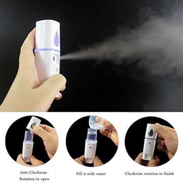 Portable Nano Facial Mister with Water Tank & Mirror