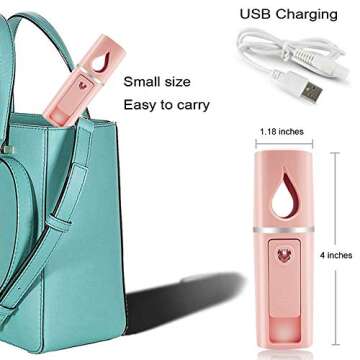 Portable Nano Facial Mister with Water Tank & Mirror