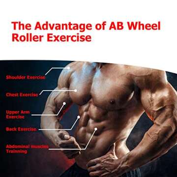 Ab Roller Wheel with Knee Pad Mat Ab Workout Equipment Ab Exercise Equipment Workout Equipment Home Gym Equipment Ab Machine for Men Women for Abdominal & Core Strength Training
