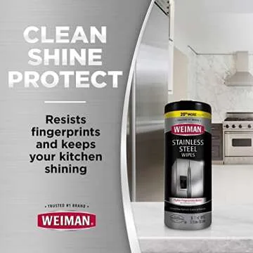 Weiman Stainless Steel Wipes for Effortless Cleaning and Shine
