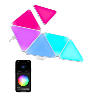 YEELIGHT Triangle Light Panels, RGB Gaming Lights, Wi-Fi Wall Lights, DIY Design, Music Sync, Compat...