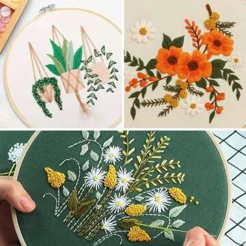 Embroidery Starter Kit - 3 Sets with Patterns