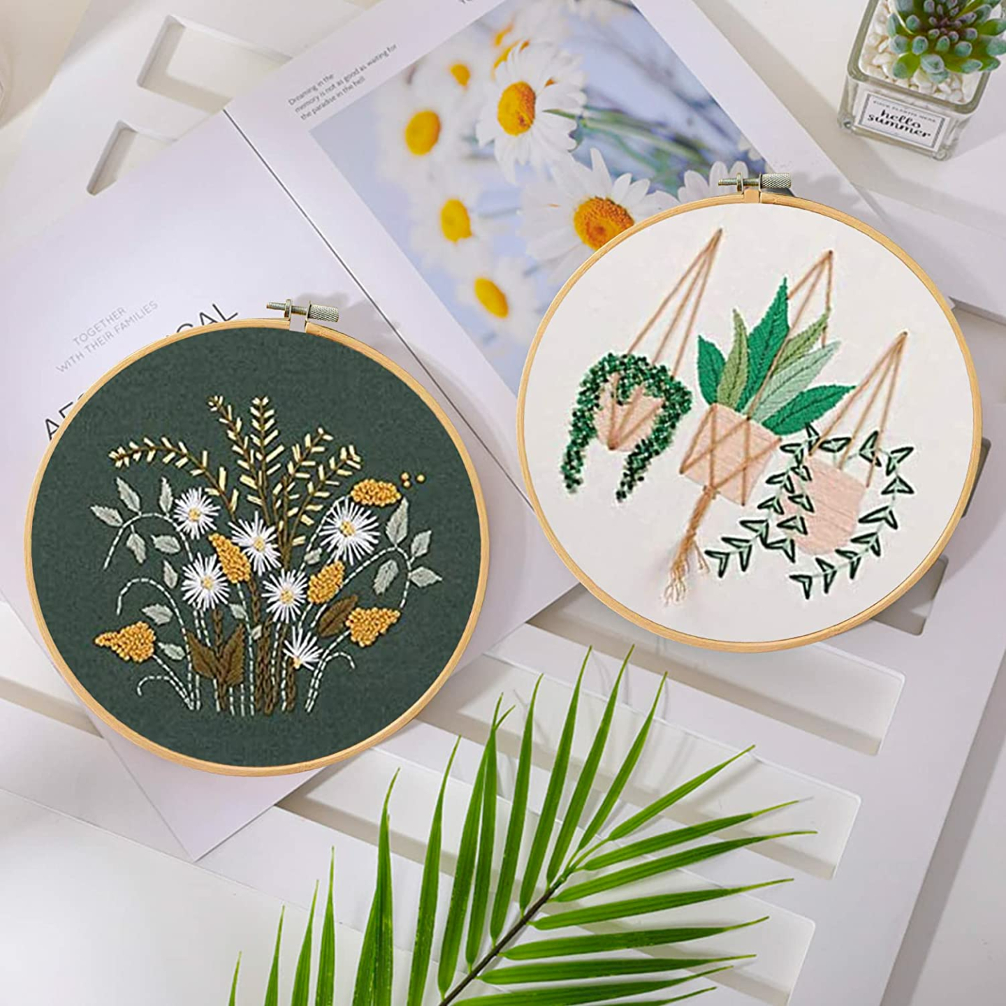 Embroidery Starter Kit - 3 Sets with Patterns