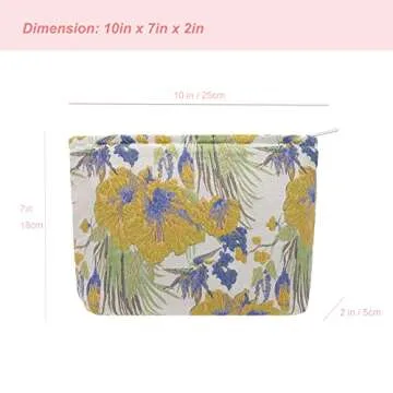 Stylish Canvas Makeup Organizer Pouch for Women