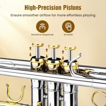 Asmuse Trumpet Set for Beginners Excellent Brass Quality