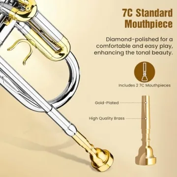 Asmuse Trumpet Set for Beginners Excellent Brass Quality