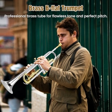 Asmuse Trumpet Set for Beginners Excellent Brass Quality