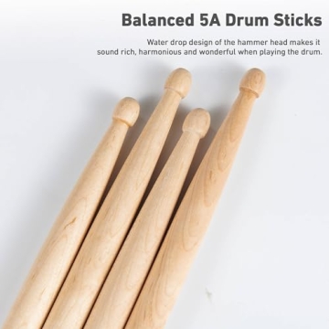 5A Maple Drumsticks - Perfect for Drummers